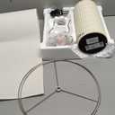 PoKat 23'' Bedside Table Lamp for Bedroom Nightstands, Birthday Gifts for Women Mom, House Warming Gifts New Home Decor, Ceramic Lamp for Living Room, White Modern Bedroom Lamp