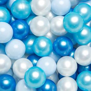 TRENDPLAY Plastic Balls for Ball Pits, Pack of 100 Hollow Balls, Perfect for Toddler Baby Pools,Party Decoration, 2.2 Inch 2.4 Inch 2.75 Inch (6 colors)