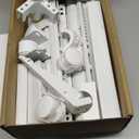 Rfiver Mobile TV Stand for 23-65 Inch LCD LED Flat/Curved Panel Screen TVs up to 88 lbs, Rolling TV Stand with Adjustable Shelf & Tilt, Portable Floor Stand on Wheels for Bedroom, Living Room, White