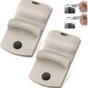 2 Pack Canning Jar Opener with Magnets, Mason Jar Opener For Canning Lids, for Regular and Wide Mouth Lids, Powerful Magnet for Easy Refrigerator Storage, Releases Vacuum Seal(Beige)