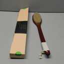 ICANdOIT-17.71Inch Natural Boar Bristles Anti-Slip Curved Long Handle Bath Brush,Bent Handle Shower Scrubber for Exfoliating,Shower Back Brush