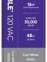 D416-40321-2 D-Series, 4 ft. (Dimmable) 120 VAC, T8/T12 Direct-Wire LED Tube, 4000K (Cool White), 2 Count (Pack of 1)