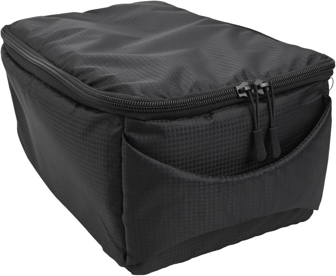 Portable Fishing Reel Case for Bait Casting and Fly Reels, Water Resistant Reel Bag with Cushioned Interior, Large Capacity Fishing Tackle Organizer with Card