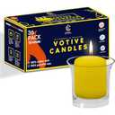 Candle Charisma Citronella Scented Votive Candles - 15 Hour Burn time - Set of 36 for Dinner, Wedding, Halloween and Holiday Decorations