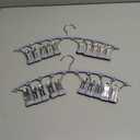 Legging Organizer for Closet, Metal Yoga Pants Hanger w/Rubber Coated 2 Pack w/10 Clips Hold 20 Leggings, Hangers Space Saving Hanging Closet Organizer for Closet Organizers and Storage-Grey (Gray)