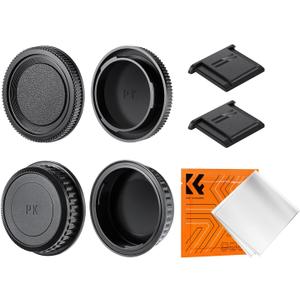 K&F Concept Rear Lens Cap & Body Cap Cover & Hot Shoe Cover Kit for Pentax K Mount Camera Lens K3 K3 II K70 KS1 KS2 K500 K50