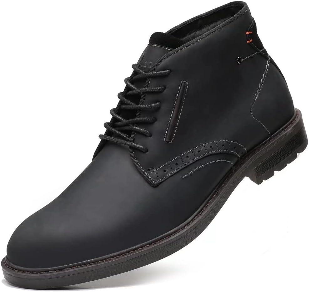 Arkbird Chukka Boots Fashion and Comfort Casual Oxfords Ankle Lace Up Boot (9.5, Black)