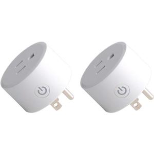 2pcs Zigbee Smart Plug Remote Control Outlet Adapter Switch Compatible with Alexa, Echo (4th gen) Echo Plus (2nd) Google Home, SmartThings Hub, eWeLink, Voice Pairing, Hub Required