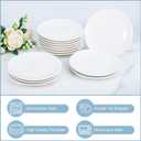 16 Pcs Porcelain Dessert Plates,6 inch White Appetizer Plates,Round Small White Plates,Small Plates for Appetizers,Ceramic Dessert Plate for Cake Snacks,Microwave Oven and Dishwasher Safe