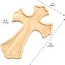 12 Pack 12 Inch Unfinished Wood Crosses Natural Solid Wooden Cross for Crafts (12 x 8 x 0.6 Inches)