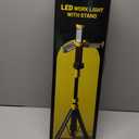LHOTSE Rechargeable Camping Light with Stand, 83" Tall Portable 3000 Lumens Cordless Work Light with 3 LED Lamps Head & Detachable Tripod, 9AH Battery LED Work Light Dimmable with Travel Bag