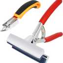 Heavy Duty Canvas Pliers and Staple Remover Set, Stainless Steel Anti-Corrosion Canvas Stretching Pliers Stretcher with Spring Return Handle 4-3/4" Wide Grip for Canvas Stretching Bars Oil Painting