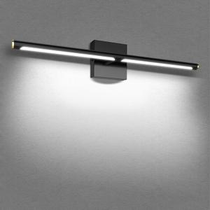 Modern Bathroom Vanity Light 32 inch, 20W Dimmable 6CCT Led Bathroom Light Fixture Over Mirror, Black Bar Vanity Light for Mirror FCC Certificated
