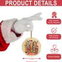 3 x Sending Christmas Vibes Adult Naughty Couple Husband Wife Friend Gift 1 - Christmas Ornaments - Christmas Decorations - 3.6 in Acrylic - Funny Gag Gifts - White Elephant - Stocking Stuffers