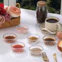 6 pack 2oz Glass Bowl Set Round Small Serving Dish for Dessert Salad Snack Ingredient Bowls for Prep Crystal Clear Relish Tray for Appetizer Sauces Dip