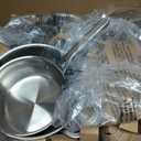 Calphalon Brushed 3-Ply Stainless Steel Cookware Set w/Turbo Heat Tech 10 Piece Includes Frying Pans, Pots and Pans Set, Induction, Oven Safe 450F, Brushed Stainless Silver