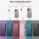Wallet Case for iPhone 16, RFID Blocking Credit Card Holder, PU Leather Folio Flip Kickstand Protective Shockproof Cover for Apple 16 (Purple, for iPhone 16-6.1'')