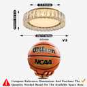 Dimmable Crystal Flush Mount Ceiling Light,LED5CCT 2700K-6000K,Gold,36W,15″ | Modern Close To Ceiling Light Fixture,Round Ceiling Light,for Kitchen Ceiling Lighting,Bedroom, Laundry Room,Hallway,Bathroom