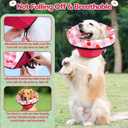 Dog Cone Soft Surgery Dog Cone Collar - Adjustable Long Foldable Comfortable for Recovery Alternative Prevent Biting Stop Licking Wound Small Medium Large Dogs (Strawberry Red, XL)