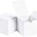 SHIPKEY 10PCS 8x8x8 Inch White Cardboard Gift Boxes with lids |Perfect for Party, Wedding, Christmas, Holidays, Birthdays, and Gifts Wrap, Cube Gift Boxes (20x20x20cm)
