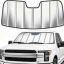Windshield Sun Shade for Ford F150 2021-2026, Foldable Front Window Shade with 3-Layer Reflective Material
