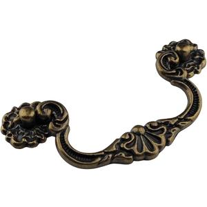 10-Pack 4" C-C Vintage Style Bail Drawer Pull Drop Swing Handles Dresser Pulls Cabinet Knob Antique Bronze Bail Pull 4" Centers Vintage Style (10,Holes Center to Center: 4")