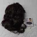 VGbeaty 70s 80s Punk Rocker Party California Wig Men Women Long Wave Dark Brown Halloween Costume Cosplay Wig