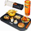 Food Warmer Mat: Convenient Fast Heating, Easy Controls, and Versatile for Any Occasion  Includes Linen Bag for Storage, Towel for Quick Cleanup, and 3 Wooden Spoons for Perfect Serving!