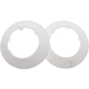 FDXGYH 4.05" Water Pipe Flange Cover 4 Pcs Snap Type Round Escutcheon Plate Cover for Water Pipe Faucet Collar Decoration [White]