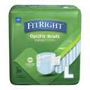 FitRight Ultra Heavy Absorbency Adult Diapers for Men & Women, Waist Size: Large 44-56 inches, OptiFit Incontinence Disposable Briefs with Leak Protection for Seniors 60 Pieces
