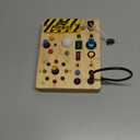 Joyreal Montessori Toddler Busy Board, 19 Led Wooden Sensory Board Educational Toy, Montessori Toys for 1-6 Year Old, Travel Toys Gifts for Toddlers Boys and Girls