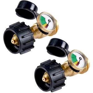 GasSaf Propane Tank Gauge Propane Level Indicator 5lb-40lb Propane Tanks Gas Pressure Meter for RV Camper, BBQ Gas Grill, Fire Pit and More (2 Pack)