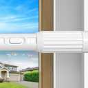 White Tension Curtain Rod 41-126 In,Outdoor Curtain Rod | No Drilling for Window,Heavy Duty Shower Rod,Rod Diameter 1.26In-One-bond stretching
