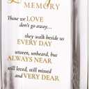 Lillian Rose Botanical Theme Memorial Flower Vase with Sympathy Verse, 3.15x3.15x9.75, Multi