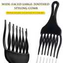 2 Pieces Afro Comb Set - Large and Small Double Fist Detangler for Wigs, Braids and Hair Styling Tool for Men and Women