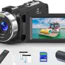 8K 64MP Video Camera 18X Digital Camcorder Video Camera for YouTube 3.0 inch Flip Screen Camcorder Vlogging Camera with 32GB SD Card, 2.4G Remote Control, Two Batteries