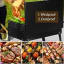 Charcoal Grill, Portable BBQ Foldable Barbecue Charcoal Grill Suitcase Grill Shelf for Outdoor Cooking Camping Picnics Garden Grilling/16.7x10x17.7inches