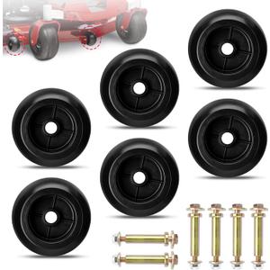 Set of 6 Lawn Mower Anti Scalp Deck Wheel Kit Compatible with Exmark Bad Boy Lawn-Boy Toro Husqvarna Bunton Ferris Replace# 1716353, 103-3168, 1-603299, 022-5234-98, 1-603299, 1-603299, PL7540
