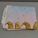 Aperturee Pastel Rainbow Cloud Happy Birthday Backdrop for Girls Women 6x4ft Glitter Gold Dots Sweet 16 18th 21st Bday Photography Background Party Decoration Banner Cake Table Supplies Photo Booth