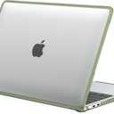 BlueSwan Anti-Cracking Hard Shell Case for MacBook Pro 13 inch, M2/M1 2025 2022-2017 A2338 A2289 A2251 A2159 A1989 A1706 A1708, Scratch Resistant & Drop-Protection Soft TPU Bumper, Frosted Clear Green