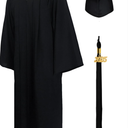 GraduationMall Matte Graduation Gown Cap Tassel Set 2025 for High School and Bachelor 48