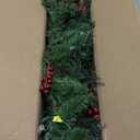 Amaoasis 2 Pack 24 Inch Pre-Lit Christmas Trees Outdoor, Artificial 70 LED Lights, Red Berries, Pine Cones, Battery Operated, Entrances Decor