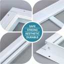 Melkus Shed Window 12"x36" 2 Pack Transom Window Fixed Design with Tempered Glass, Perfect for Shed, Chicken Coop, Barn, Greenhouse, Garage, Playhouse, Storage Room, White, 12"x36"/2pcs