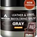 WEYSTOM Leather Recoloring Balm & Repair Kit for Furniture - Dye, Renew & Restore Aged, Faded, Cracked, Peeling, Scuffed Surfaces(Grey) (8.5OZ, Gray)