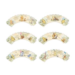 Pooh Bear Cupcake Topper and Cupcake Wrapper Picks Party Decoration Birthday Decoration Supplies 2 Pack