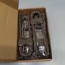 Jetec 10 Pieces Cabinet Locks for Babies, U-Shaped Proofing Drawers Safety Child Locks Adjustable, Easy to Use Childproof Latch for Knob Handle on Kitchen Door Storage Cupboard Closet (Brown)