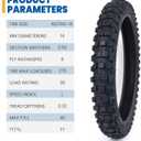 Wear-Resistant, Hyssk 60/100-14 (2.50-14) 6PR DOT-Certified, Heavy-Duty Dirt Bike Front Tire and Inner Tube, for CRF70/110, KLX110, 110cc & 125cc Off-Road Pit Bikes