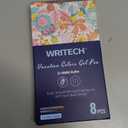 WRITECH Fine Point Gel Pens: 8ct 0.5mm Multi Colored Ink Colors Retractable Pen for Smooth Writing Note Taking Journaling Assorted Coloring No Bleed & Smear & Smudge (Vintage Set)