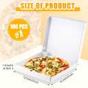 PerKoop 100 Pcs 12" x 12" Pizza Boxes Bulk Cardboard Square, White