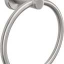 NearMoon Bath Towel Ring, Bathroom Hardware Accessories-Thicken Stainless Steel Hand Towel Holder for Bathroom, Modern Round Towel Hanger Wall Mounted (Brushed Nickel, 1 Pack)